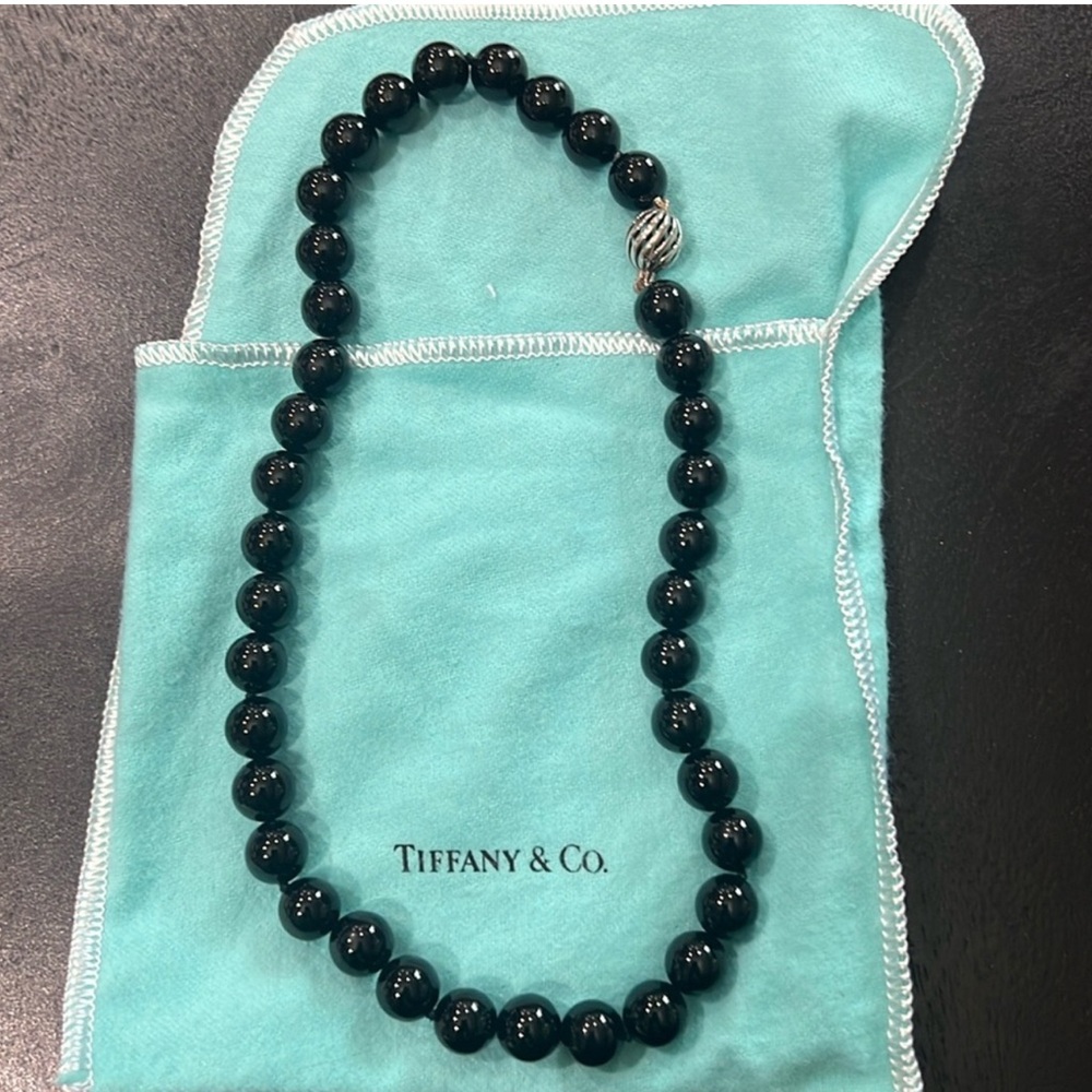 Tiffany & Co. Black and Silver Bead Bracelet